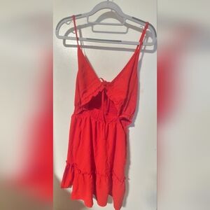 Coral Sleeveless Dress